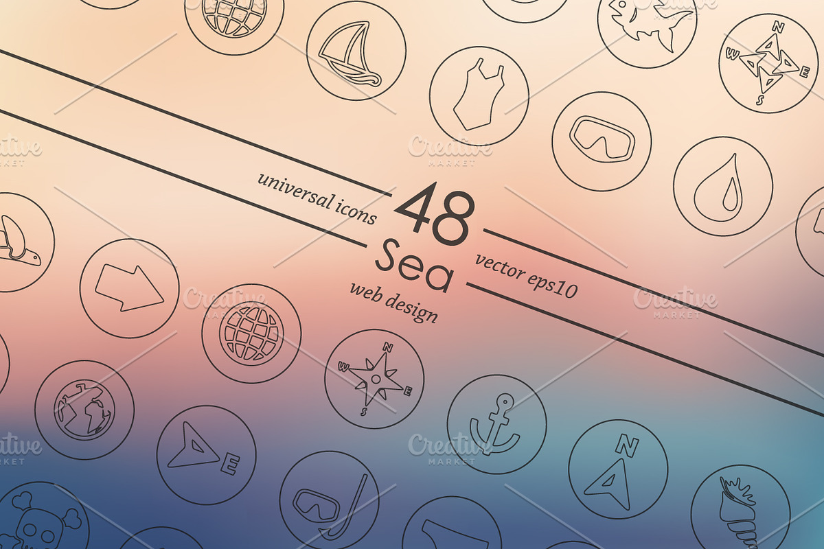 48 Sea icons, an Icon by Palau