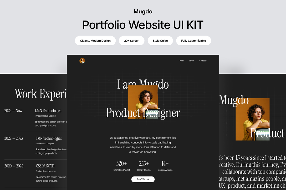 Personal Portfolio Website Template, an UI Kit Template by Ahmed Rubel (Photo 4 of 5)