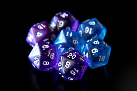 Purple and Blue D20