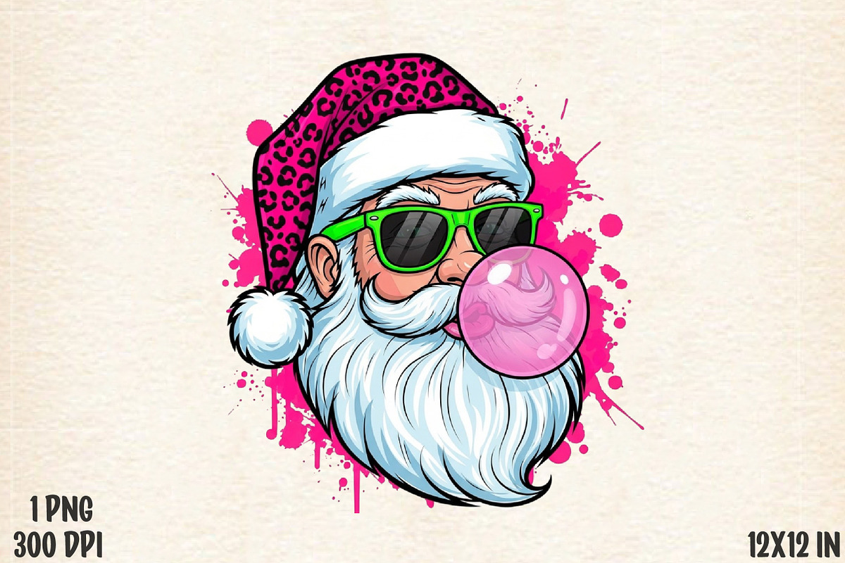 Funny Pink Santa Face Png, an Illustration by Designworld (Photo 1 of 5)