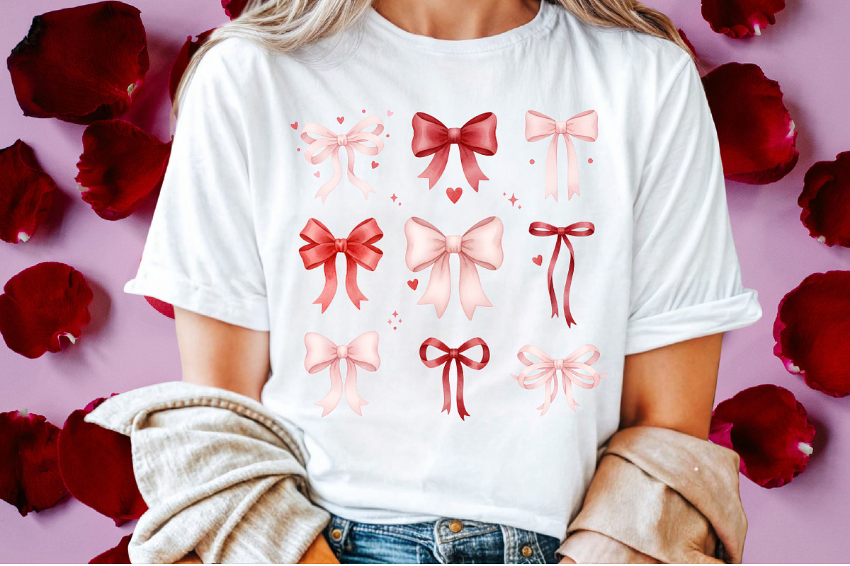 Valentine Coquette Bows PNG, an Illustration by Libby Wishes (Photo 6 of 6)