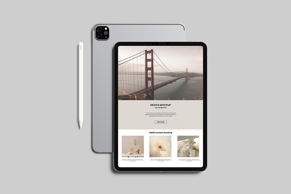 iPad Pro Mockup, an iPad Mockup by Graphiculon (Photo 5 of 11)