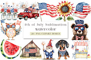 4th of July Sublimation png, an Illustration by DreamArtGraphic (Thumbnail 1 of 4)
