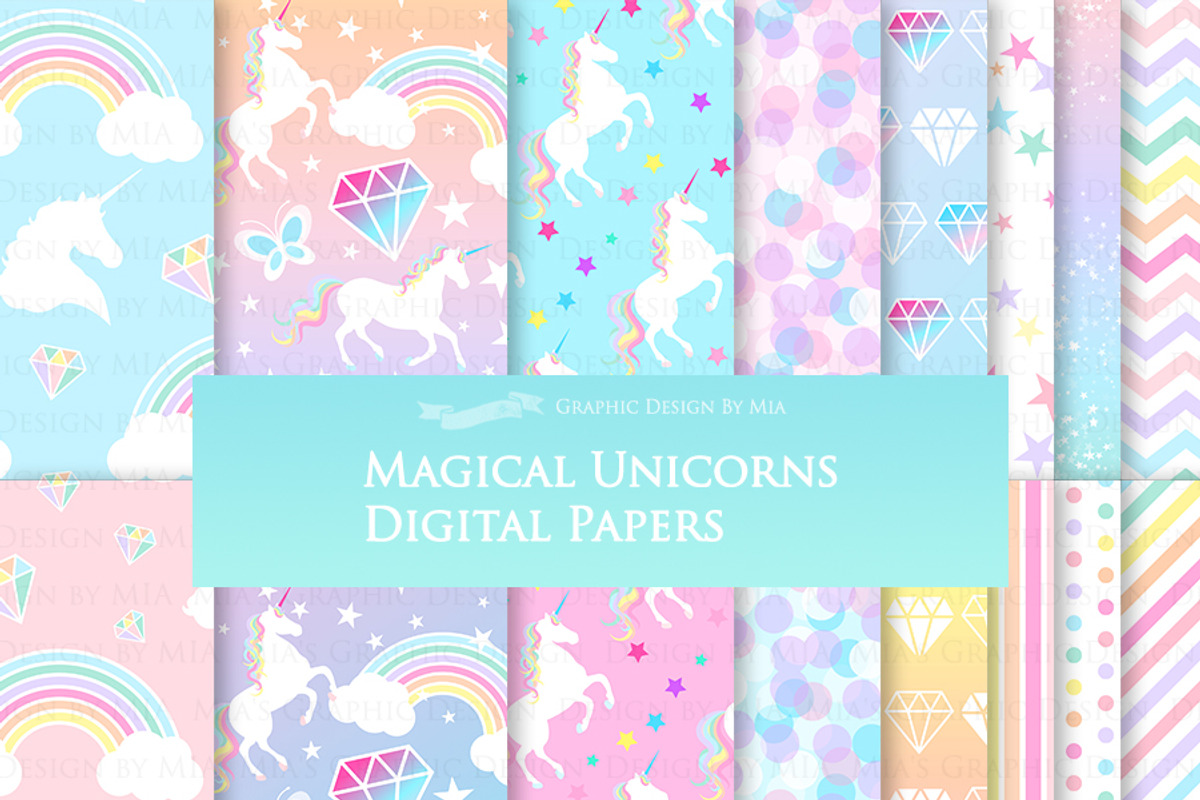 Magical Unicorns, Einhorn, White, an Illustration by Mia's Graphic Design (Photo 7 of 9)