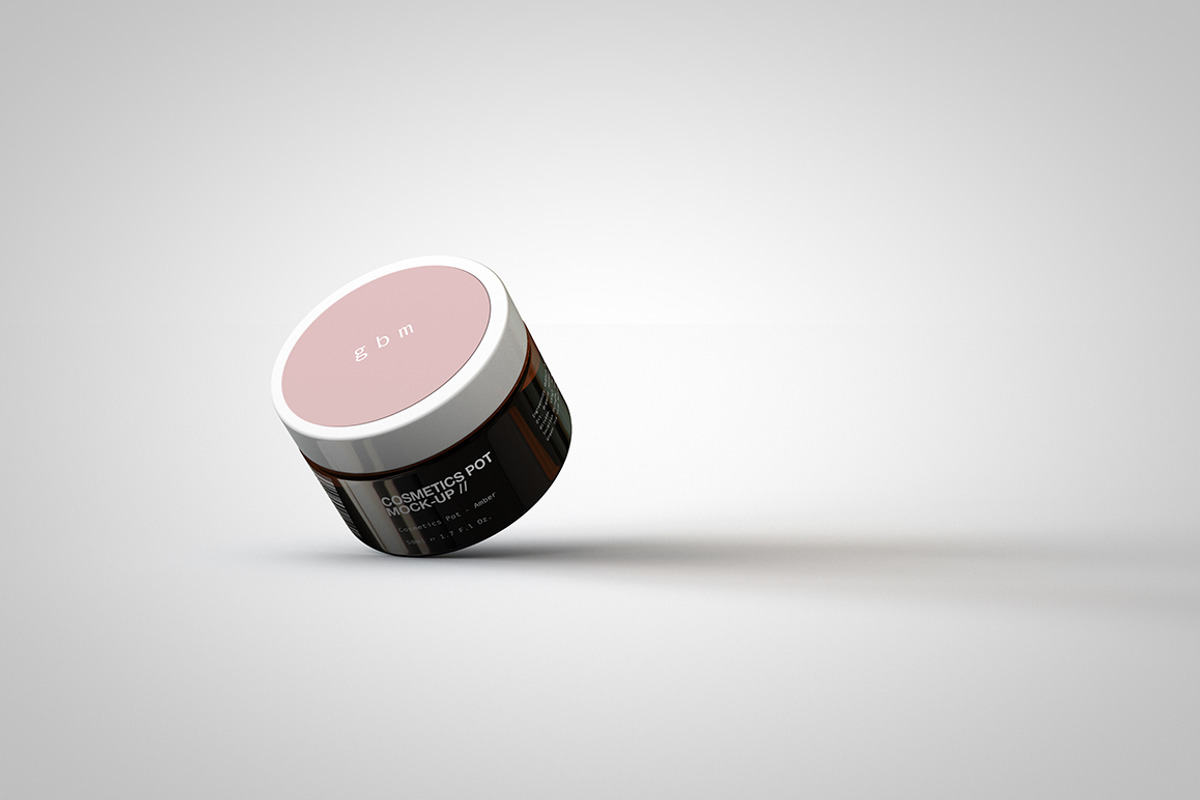 Amber Cosmetics Pot Mock-Up, a Household Mockup by TSOBG (Photo 10 of 15)