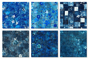 Blue Grunge Texture Digital Papers, a Texture Graphic by Dream Creation (Thumbnail 2 of 5)