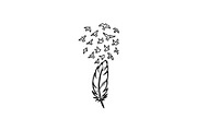 Boho Feather Silhouette Vector, an Object Graphic by jahid234 (Thumbnail 16 of 51)
