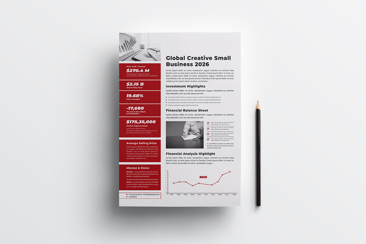 Company Fact Sheet, a Flyer Template by obayes (Photo 3 of 4)