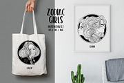 12 Zodiac Girls. Vector set., a Person Illustration by Varvara Gorbash (Thumbnail 5 of 8)