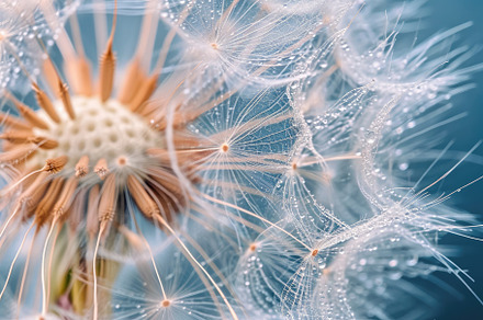A detailed view of a dandelion flowe, a Photo by Iftikhar Alam