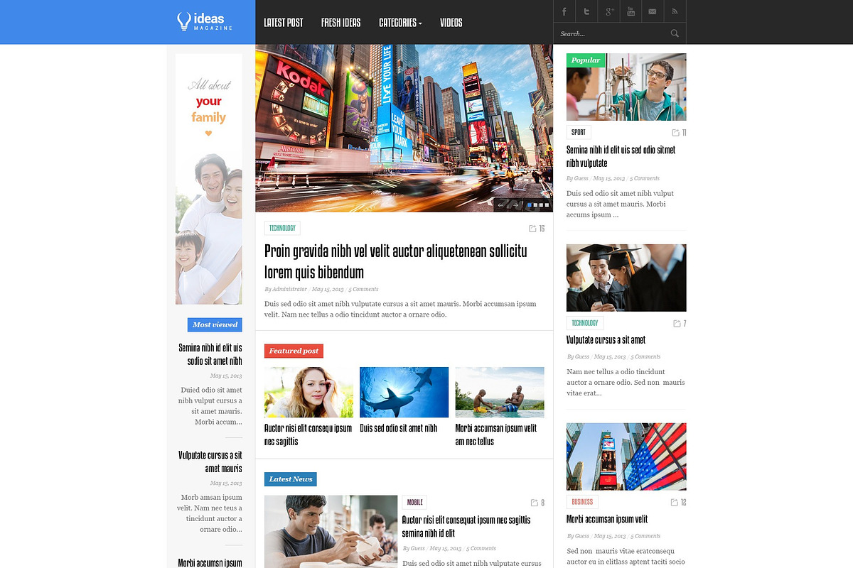 Ideas Magazine, a Websites & App Template by Puzzthemes (Photo 2 of 2)