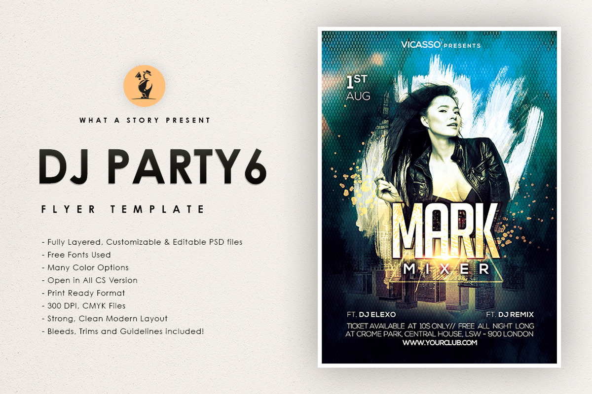 Dj Party 6, a Flyer Template by What a Story (Photo 1 of 5)