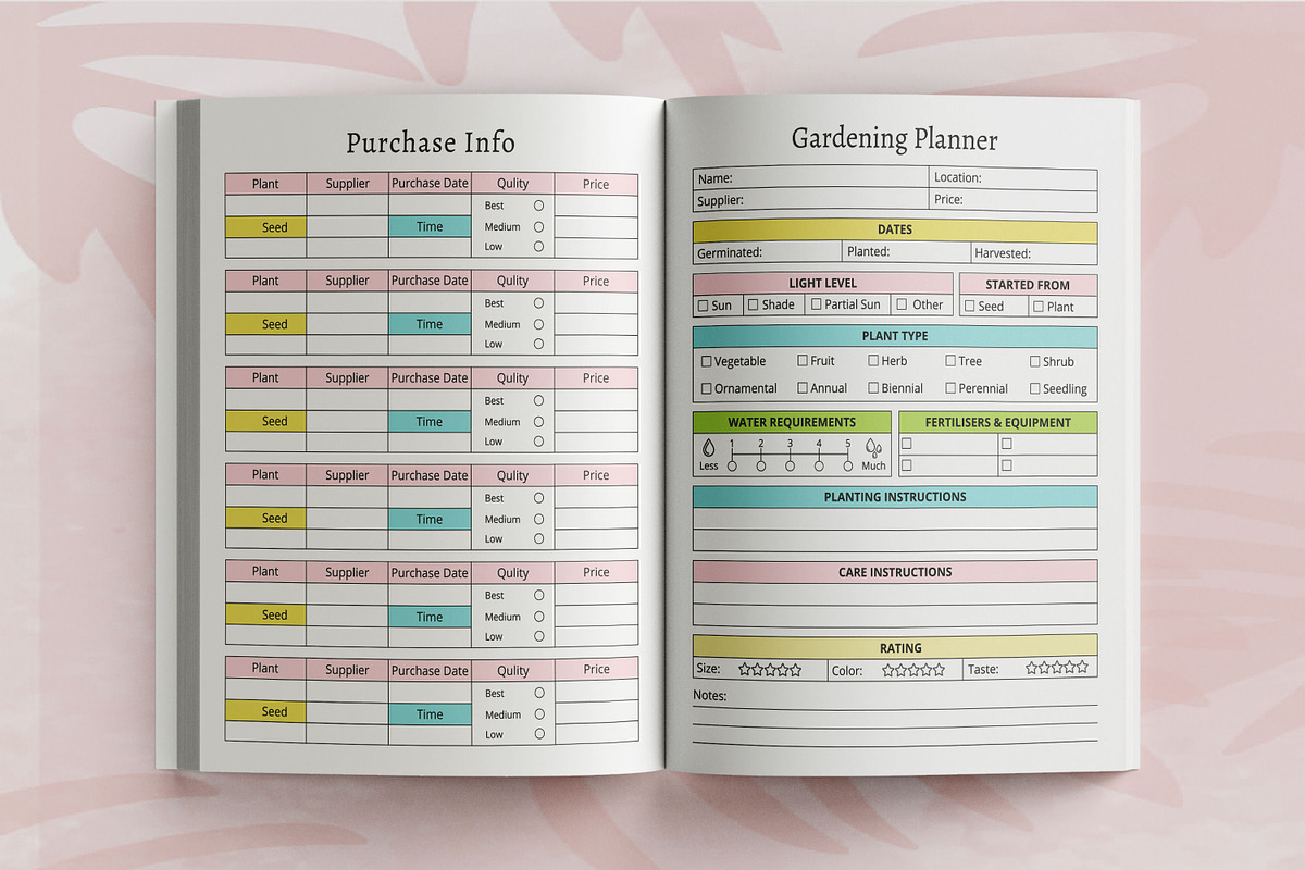 Garden Planner and Log Book, a Design Template by Book2bees (Photo 4 of 4)