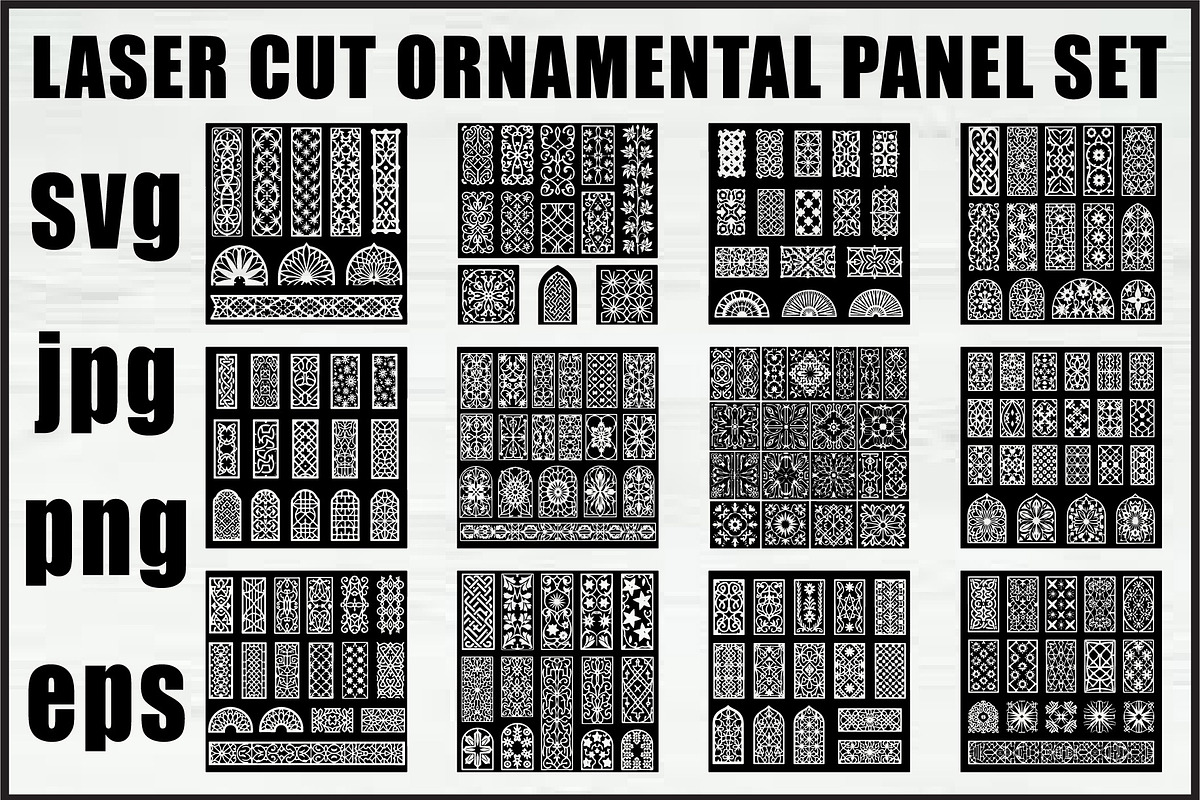 Ornamental Panel SVG Bundle, an Object Graphic by Creativeshirt (Photo 1 of 13)