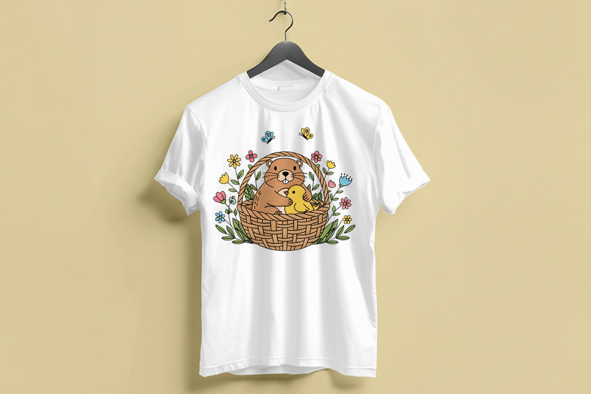 Cute Easter Groundhog Clipart Set, a Graphic by T-shirt Pond (Photo 4 of 8)
