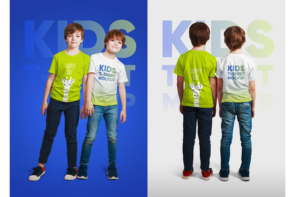 Kids Boy T-Shirt PSD Mockups Vol3, a Shirt Mockup by Hi, Mock-Up! (Photo 5 of 12)