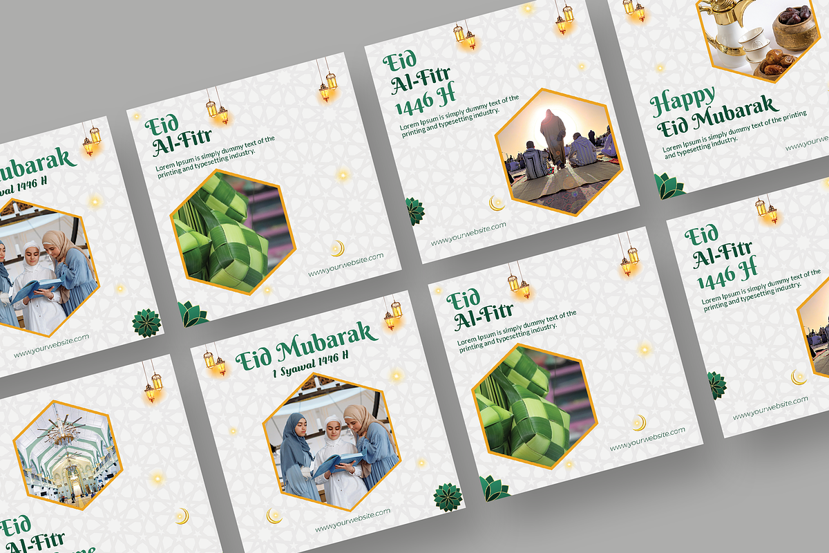 Eid Mubarak - Instagram Post, a Social Media Template by UnicodeID (Photo 2 of 4)