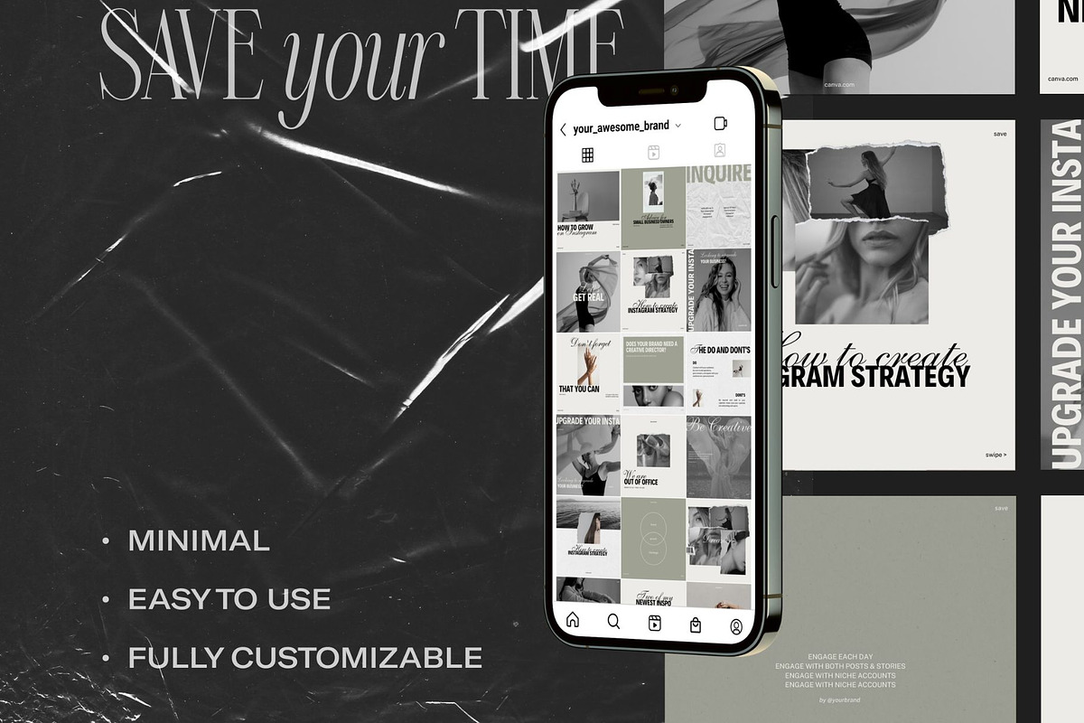Instagram Templates Post & Stories, a Social Media Template by Digital&Chic (Photo 3 of 5)