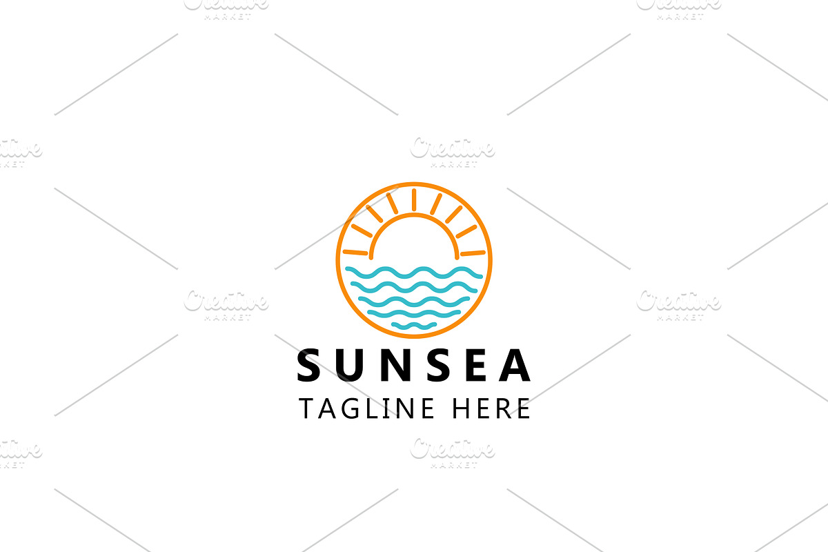 Minimalist Sunset Sun Sea Logo, a Branding & Logo Template by AlvinStd