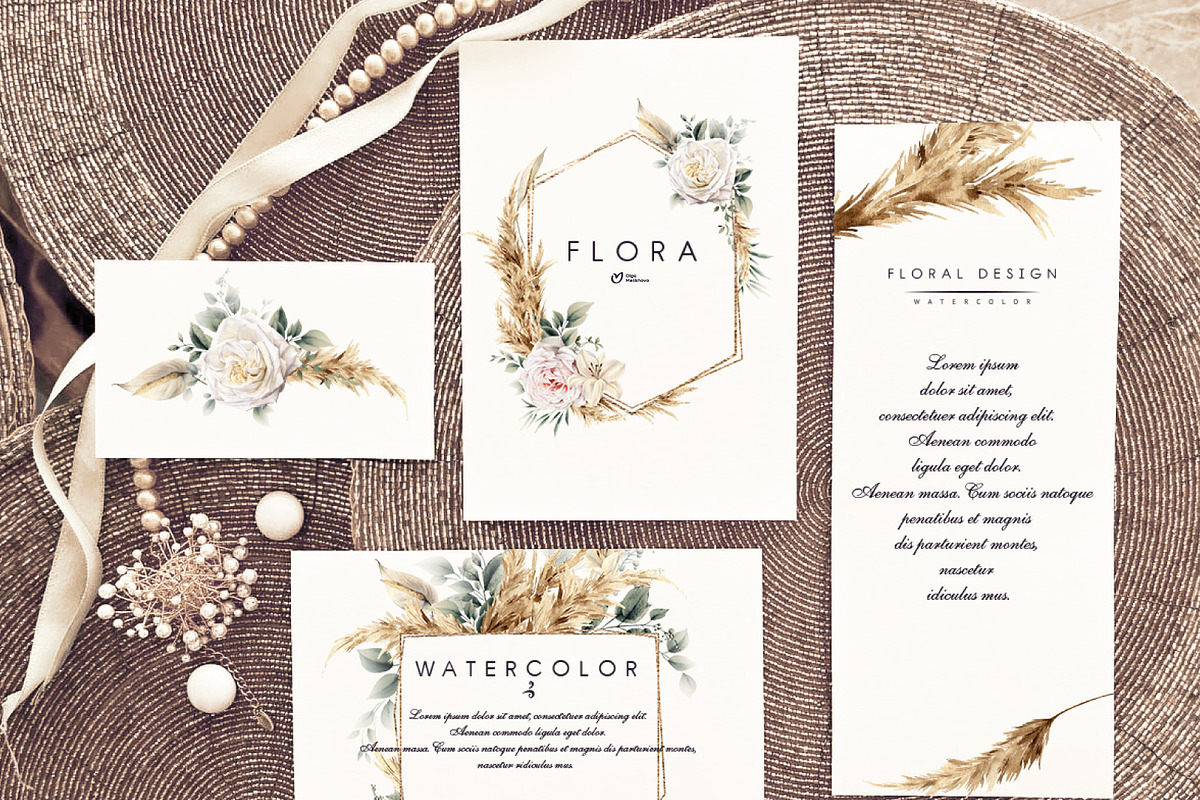 Watercolor Floral Bundle, a Texture Illustration by ollalya (Photo 38 of 112)