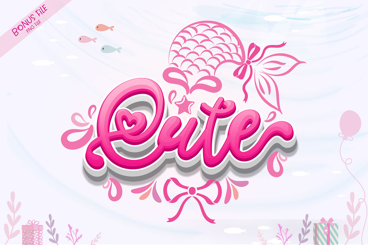 Mermaid Christmas Font, a Handwritten Font by Nobu Collections (Photo 3 of 6)
