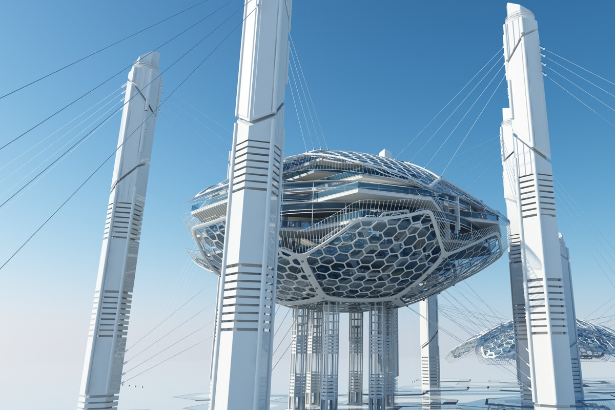 Futuristic Skyscraper HD 16, an Architecture 3D Model by Giimann (Photo 3 of 16)