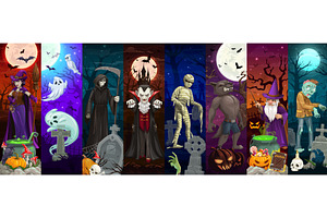 Cartoon Halloween Characters