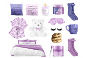 Good Night clipart, fashion, an Illustration by Collart Studio (Thumbnail 6 of 9)