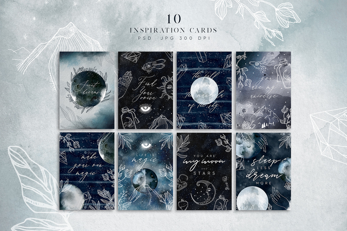 Lunare. Mysterious Graphic Set, an Animal Illustration by Muse Artist (Photo 11 of 16)