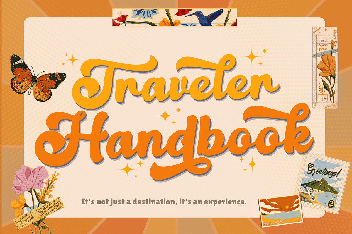 Nahista - Retro Font, a Script Font by Sronstudio (Photo 3 of 13)