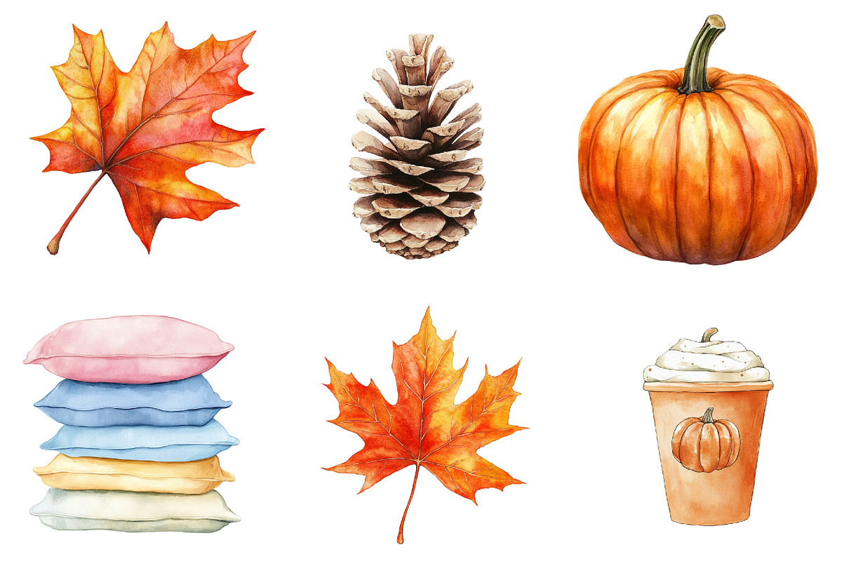Fall Clipart Set, an Illustration by CitraGraphics (Photo 2 of 5)