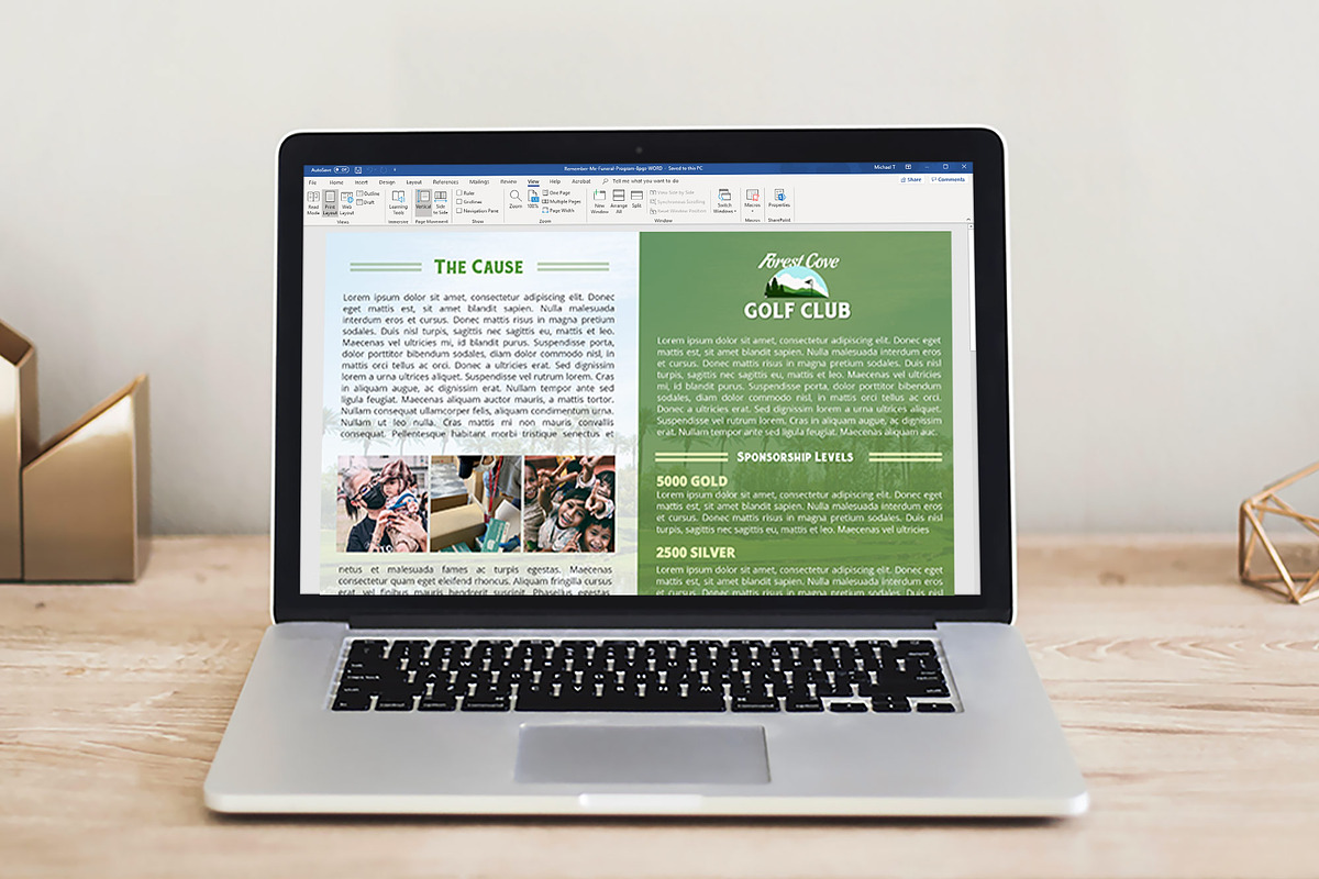 Golf Tournament Bi-fold Brochure, a Brochure Template by Four C Graphic (Photo 9 of 10)