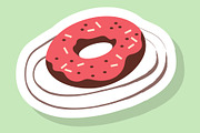 Hand painted bakery set stickers, a Food Illustration by okskukuruza (Thumbnail 2 of 3)