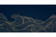 Water And Waves Golden Backgrounds, a Background Graphic by Marylia (Thumbnail 19 of 22)