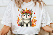 Watercolor Fall Autumn Wolf Clipart, an Illustration by Rose Art (Thumbnail 5 of 8)