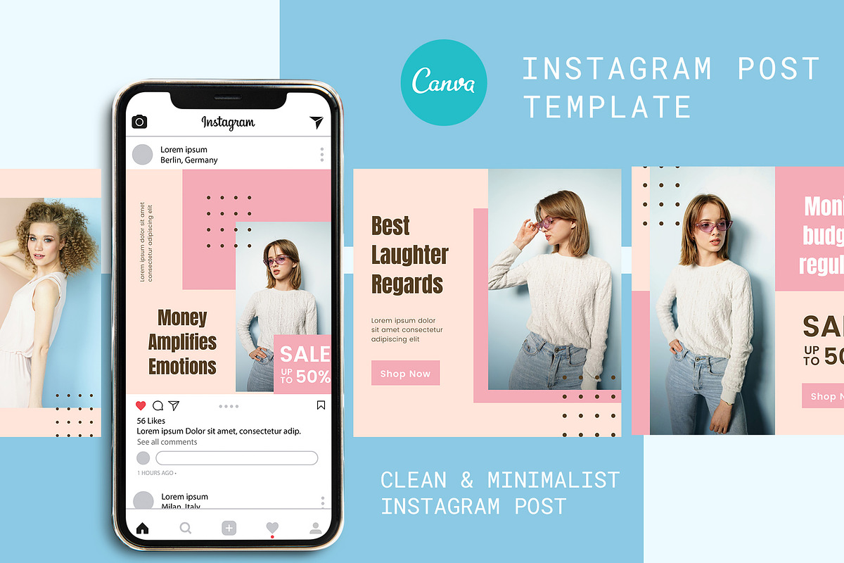 Canva Instagram Template Post Amber, a Social Media Template by Lythcreative (Photo 2 of 5)