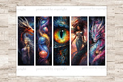 Dragon Bookmarks Printable | Magical, an Animal Illustration by GlamArtZhanna (Thumbnail 3 of 3)