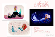 Adorable mermaid collection, an Illustration by Fantom Fifi Art (Thumbnail 6 of 7)