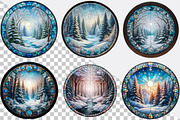 Watercolor Winter Forest Clipart Bun, an Illustration by SVGArt (Thumbnail 5 of 8)
