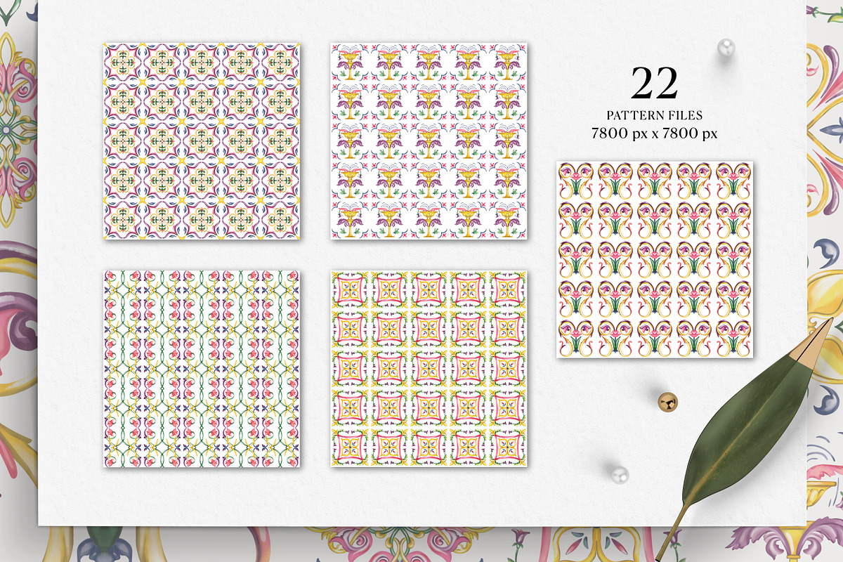Majolica Tile Pattern, a Pattern Graphic by Rachel Art Studio (Photo 8 of 10)