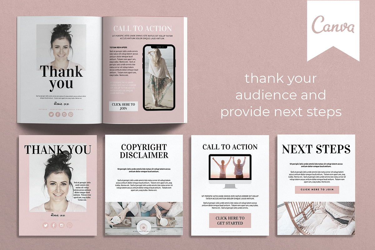 Ebook Workbook Canva Template, a Templates & Theme by Miri Campbell