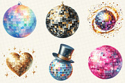 New Year Disco Balls Clipart, an Illustration by DreamCafeArt (Thumbnail 2 of 6)