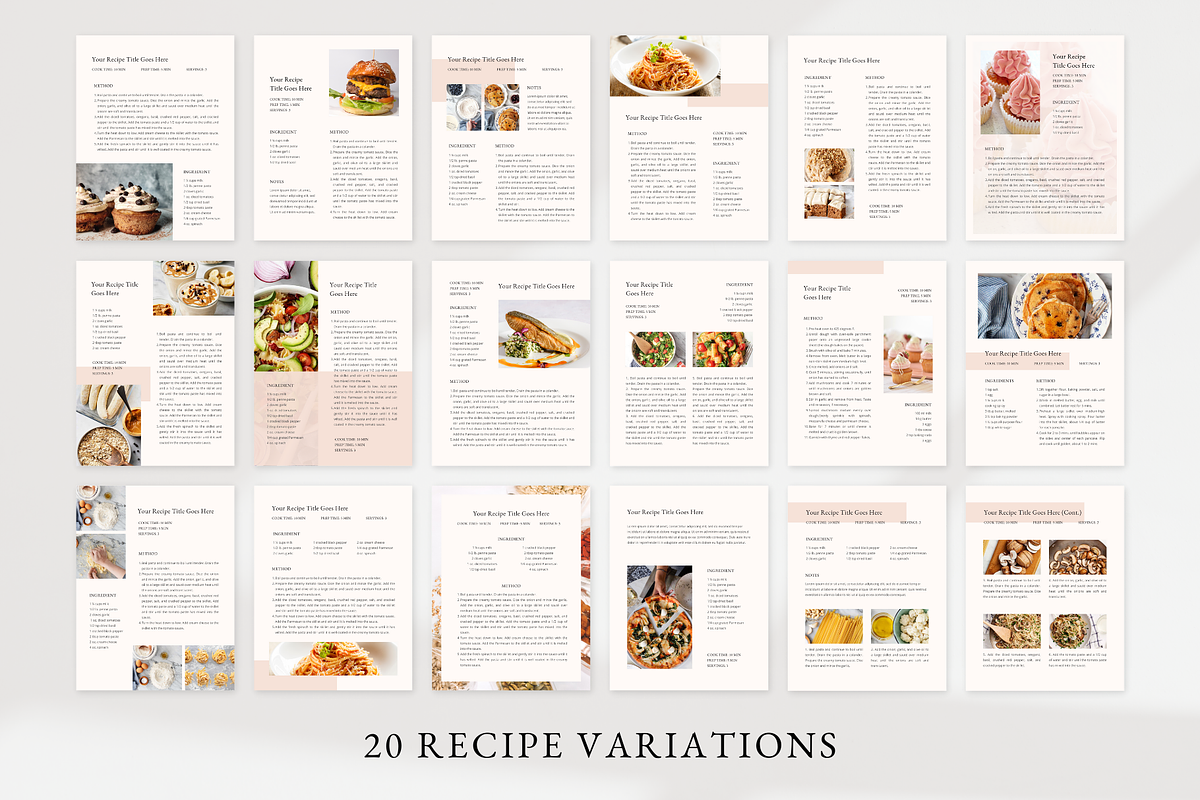 Aesthetic Pink Cook Book Template, a Magazine Template by ShopRShop (Photo 3 of 10)