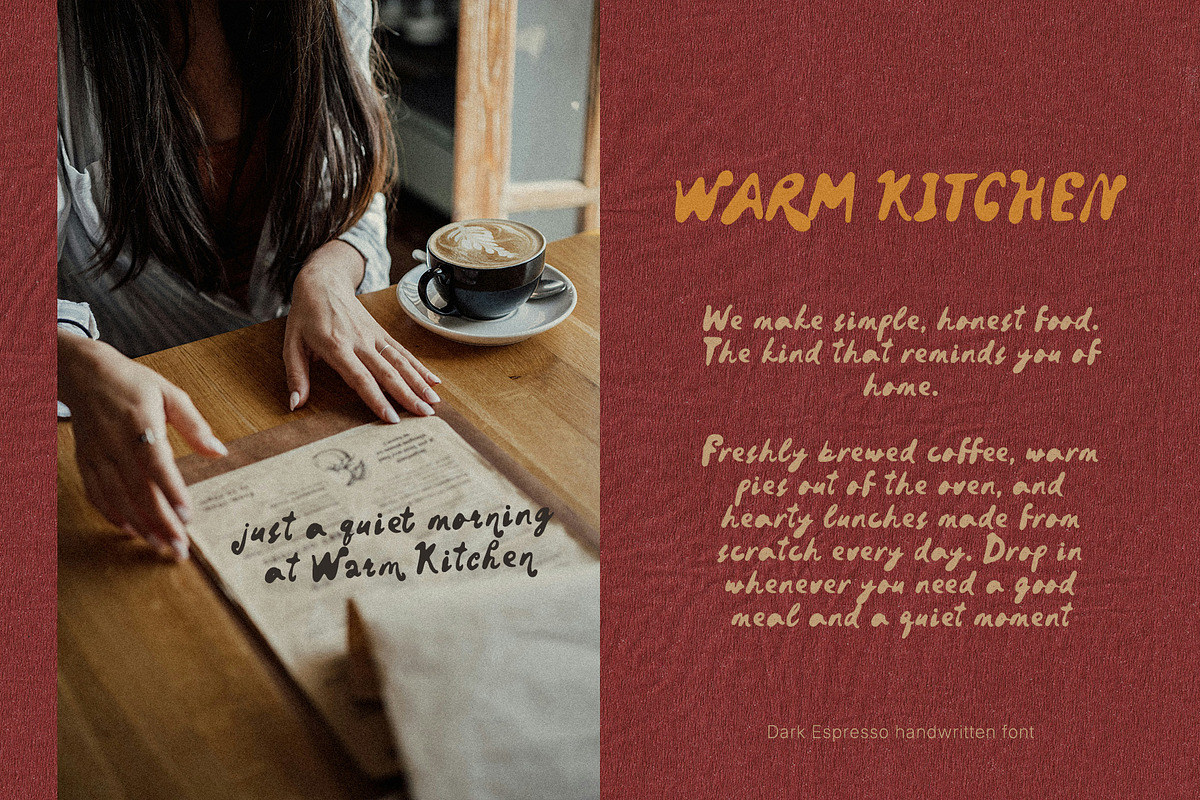 Handwritten ink script font Espresso, a Script Font by TD fonts (Photo 3 of 12)