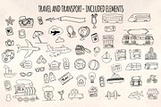 58 Travel Transport Holiday Elements, an Object Illustration by Violet LeBeaux (Thumbnail 2 of 3)