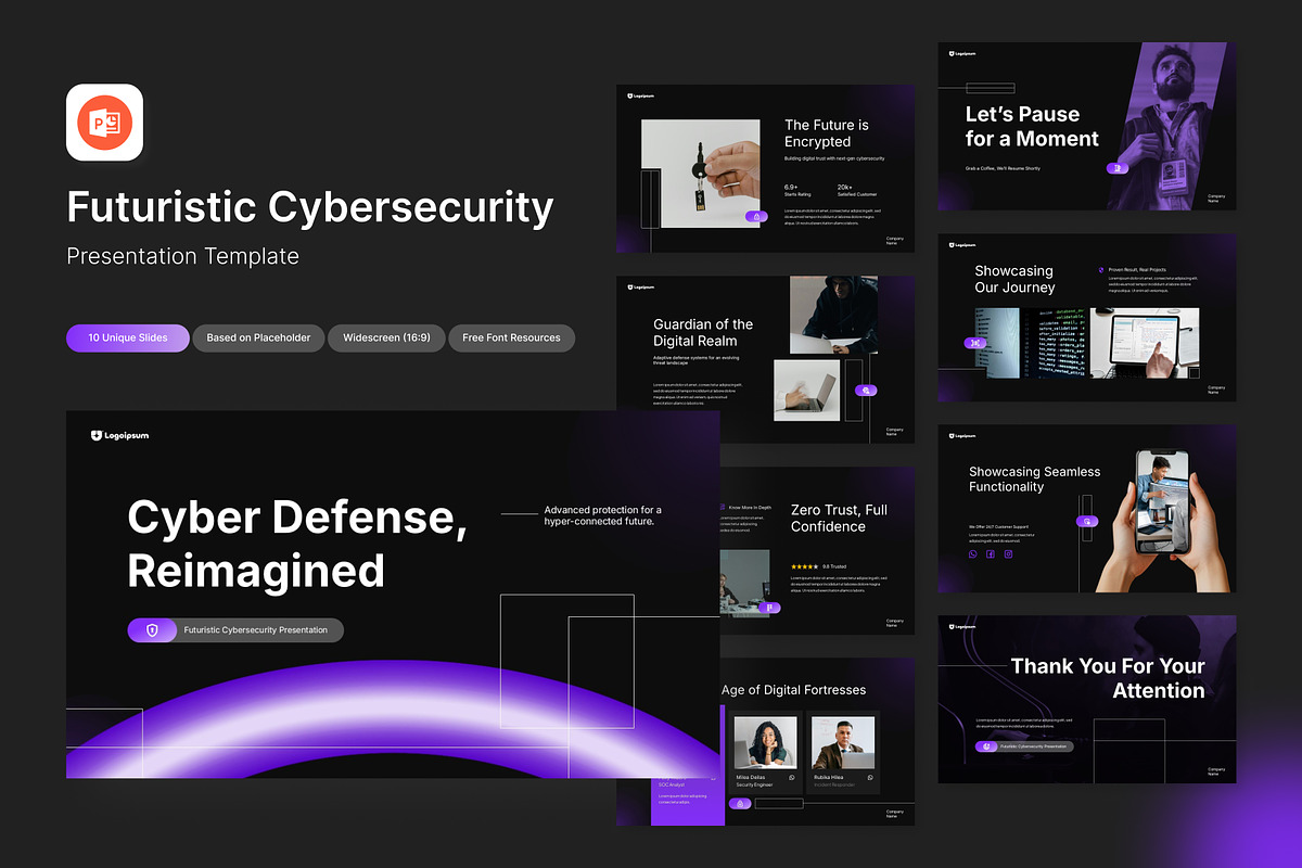 Futuristic Cybersecurity PPT, a Presentation Template by Antstheme (Photo 1 of 2)