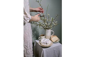 Spring Blossom Arrangement With, a Background Photo by Natasha Breen