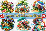 Summer Turtle  Sublimation Clipart, an Illustration by SVGArt (Thumbnail 1 of 8)