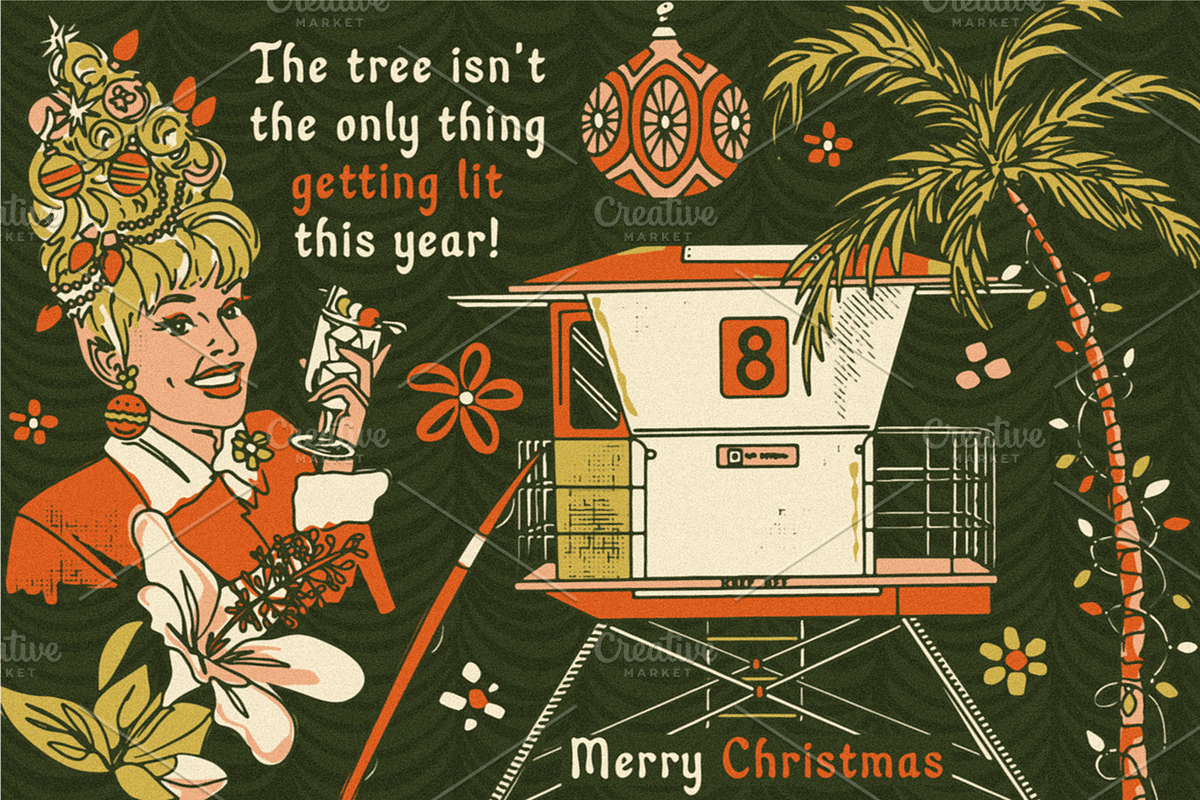 Vintage Christmas Collection: 3-in-1, a Blackletter Font by Bruised Goods (Photo 3 of 18)