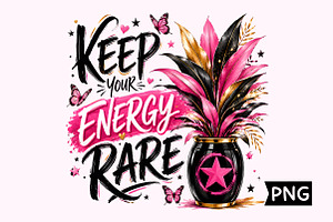 Keep Your Energy Rare, an Empty State Illustration by Creative Art